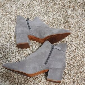 Cole Haan Elyse Boots Gray Suede Ankle Booties Women's Size 11